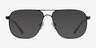 Dynamic Matte Black MetalEyeglass Frames from EyeBuyDirect, with Tinted Lenses