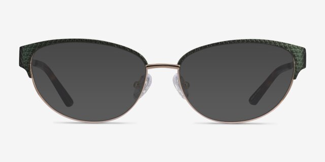 Experience Green Gold MetalEyeglass Frames from EyeBuyDirect, with Tinted Lenses