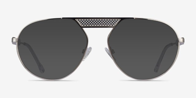 Flowing Silver MetalEyeglass Frames from EyeBuyDirect, with Tinted Lenses