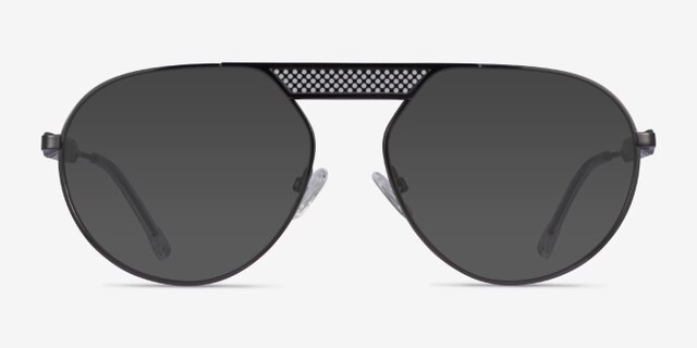 Flowing Gunmetal MetalEyeglass Frames from EyeBuyDirect, with Tinted Lenses