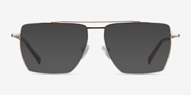 Perspective Gold MetalEyeglass Frames from EyeBuyDirect, with Tinted Lenses