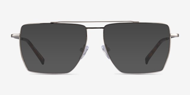 Perspective Silver MetalEyeglass Frames from EyeBuyDirect, with Tinted Lenses