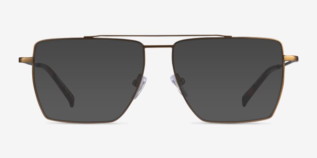 Perspective Bronze MétalMontures de lunettes de vue d'EyeBuyDirect, Avec des Verres Teintés
