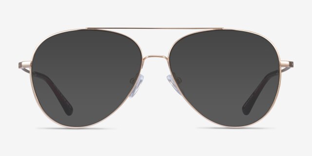 Aesthetic Gold MetalEyeglass Frames from EyeBuyDirect, with Tinted Lenses
