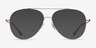 Aesthetic Silver MetalEyeglass Frames from EyeBuyDirect, with Tinted Lenses