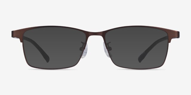 Globe Matte Coffee Black AcétateMontures de lunettes de vue d'EyeBuyDirect, Avec des Verres Teintés