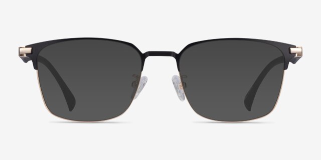 Sapporo Black Gold MetalEyeglass Frames from EyeBuyDirect, with Tinted Lenses