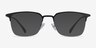 Below Black Gunmetal MetalEyeglass Frames from EyeBuyDirect, with Tinted Lenses