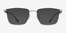 Abroad Black Silver MetalEyeglass Frames from EyeBuyDirect, with Tinted Lenses