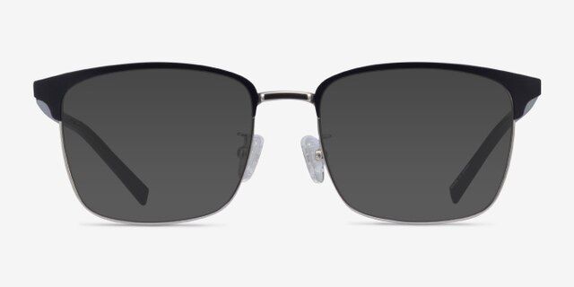 Terry Black Silver MétalMontures de lunettes de vue d'EyeBuyDirect, Avec des Verres Teintés