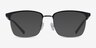 Terry Black Silver MétalMontures de lunettes de vue d'EyeBuyDirect, Avec des Verres Teintés