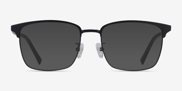 Terry Noir MétalMontures de lunettes de vue d'EyeBuyDirect, Avec des Verres Teintés