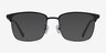 Terry Noir MétalMontures de lunettes de vue d'EyeBuyDirect, Avec des Verres Teintés