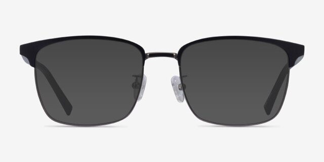 Terry Black Gunmetal MetalEyeglass Frames from EyeBuyDirect, with Tinted Lenses