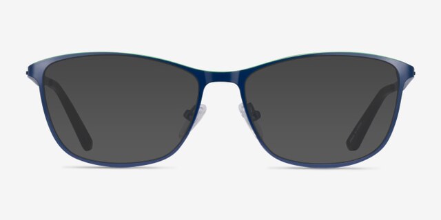 Lucas Navy Green MetalEyeglass Frames from EyeBuyDirect, with Tinted Lenses