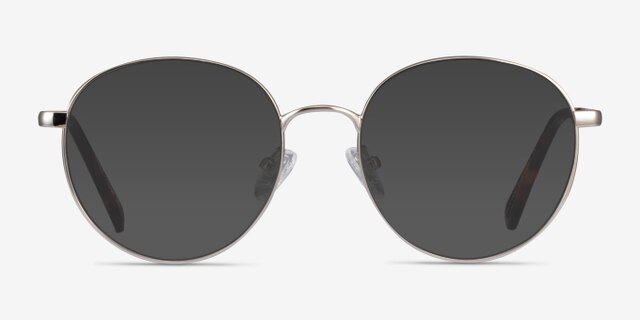 Haiku Silver MetalEyeglass Frames from EyeBuyDirect, with Tinted Lenses