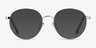 Haiku Silver MetalEyeglass Frames from EyeBuyDirect, with Tinted Lenses