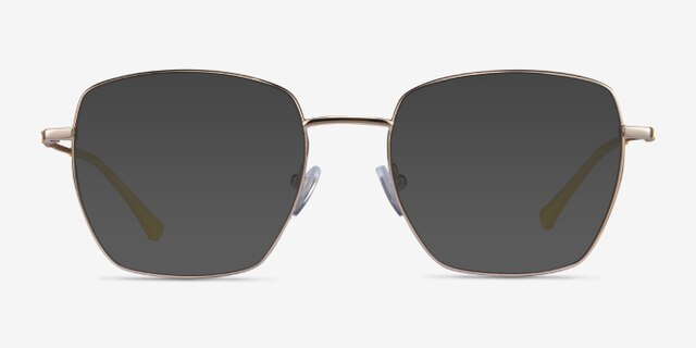 Genuine Gold Yellow MetalEyeglass Frames from EyeBuyDirect, with Tinted Lenses