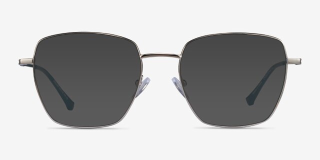 Genuine Silver Green MétalMontures de lunettes de vue d'EyeBuyDirect, Avec des Verres Teintés