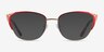 Ines Burgundy Gold MetalEyeglass Frames from EyeBuyDirect, with Tinted Lenses