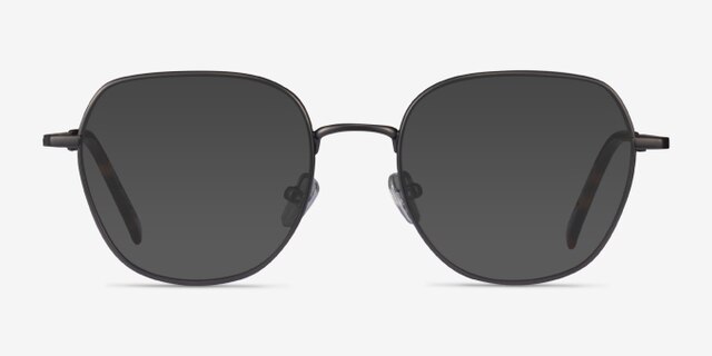 Pimlico Matte Gunmetal MetalEyeglass Frames from EyeBuyDirect, with Tinted Lenses