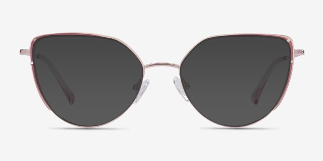 Mayfair Gold Purple MetalEyeglass Frames from EyeBuyDirect, with Tinted Lenses