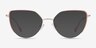 Mayfair Gold Orange MetalEyeglass Frames from EyeBuyDirect, with Tinted Lenses