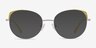 Rosewood Light Gold Yellow MétalMontures de lunettes de vue d'EyeBuyDirect, Avec des Verres Teintés