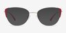 Operetta Gold Burgundy MetalEyeglass Frames from EyeBuyDirect, with Tinted Lenses