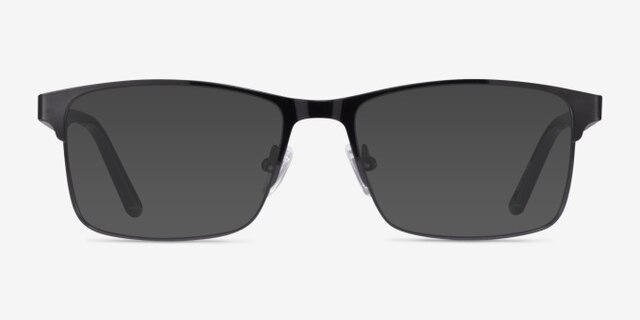 Carbon Black MetalEyeglass Frames from EyeBuyDirect, with Tinted Lenses
