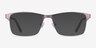 Carbon Matte Gunmetal MetalEyeglass Frames from EyeBuyDirect, with Tinted Lenses