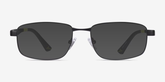 Entropy Matte Black MetalEyeglass Frames from EyeBuyDirect, with Tinted Lenses