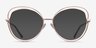 Stardust Matte Rose Gold MetalEyeglass Frames from EyeBuyDirect, with Tinted Lenses