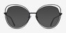 Stardust Matte Black MetalEyeglass Frames from EyeBuyDirect, with Tinted Lenses