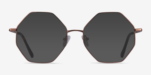 Imagine Bronze MetalEyeglass Frames from EyeBuyDirect, with Tinted Lenses