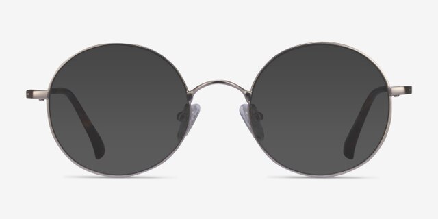 Lanscilo Matte Silver MetalEyeglass Frames from EyeBuyDirect, with Tinted Lenses