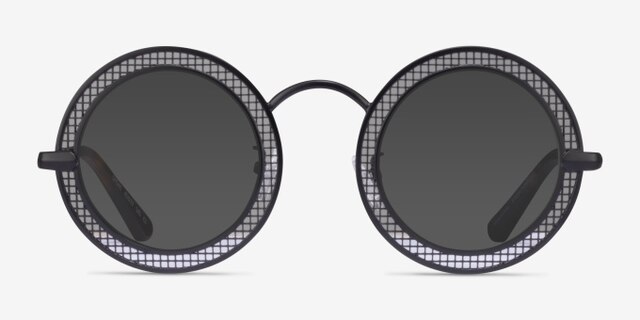 Spoke Matte Black MetalEyeglass Frames from EyeBuyDirect, with Tinted Lenses