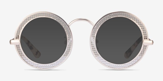 Spoke Matte Gold MetalEyeglass Frames from EyeBuyDirect, with Tinted Lenses