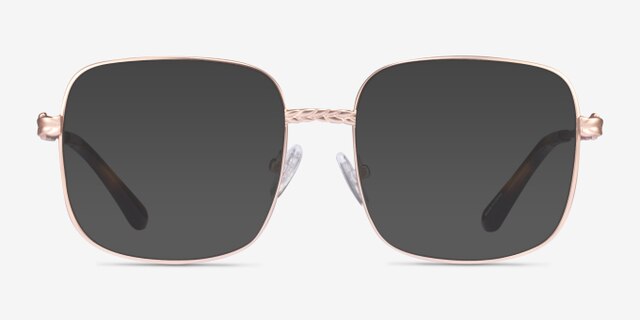 Coil Rose Gold MetalEyeglass Frames from EyeBuyDirect, with Tinted Lenses