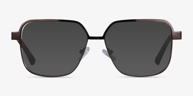 Gear Gunmetal MetalEyeglass Frames from EyeBuyDirect, with Tinted Lenses