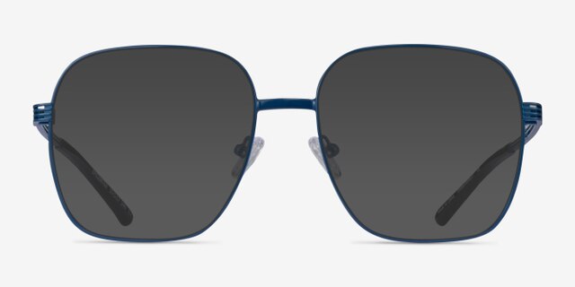 Epicenter Blue MetalEyeglass Frames from EyeBuyDirect, with Tinted Lenses