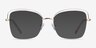 Oscillate Gold MetalEyeglass Frames from EyeBuyDirect, with Tinted Lenses