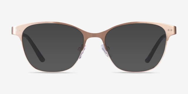 Digital Rose Gold MetalEyeglass Frames from EyeBuyDirect, with Tinted Lenses