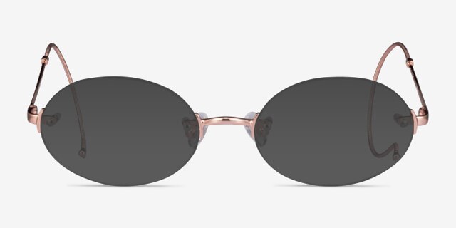 Dotte Rose Gold MetalEyeglass Frames from EyeBuyDirect, with Tinted Lenses