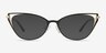 Cupid Black Matte Gold MétalMontures de lunettes de vue d'EyeBuyDirect, Avec des Verres Teintés