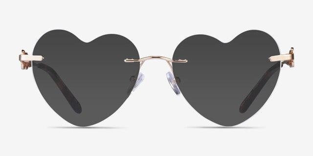 Casanova Light Gold MetalEyeglass Frames from EyeBuyDirect, with Tinted Lenses