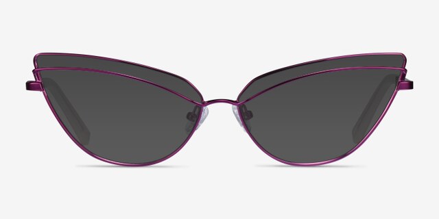 Mila Purple MetalEyeglass Frames from EyeBuyDirect, with Tinted Lenses