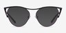 Mau Black Purple MetalEyeglass Frames from EyeBuyDirect, with Tinted Lenses