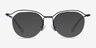Duo Black Silver MetalEyeglass Frames from EyeBuyDirect, with Tinted Lenses