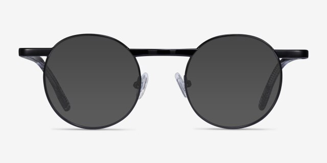 Task Black MetalEyeglass Frames from EyeBuyDirect, with Tinted Lenses